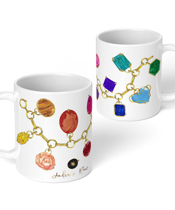 Gemstone Charm Bracelet Coffee Mug