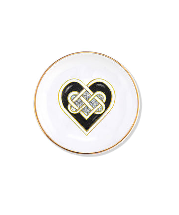 Celtic Heart Knot Porcelain Ring Dish