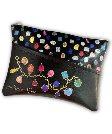 Rainbow Gemstone Pouch with Pocket